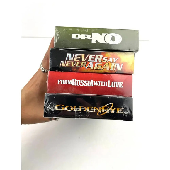 VTG Lot of 4 James Bond VHS MGM Watermarks Dr No Never Say Never Again SEALED - Picture 4 of 9